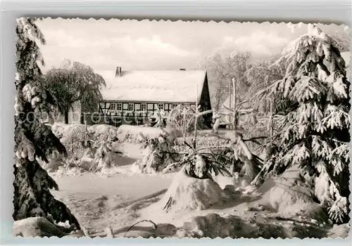 AK / Ansichtskarte Langewiese Gasthof Pension Gilsbach Winter Kat. Winterberg