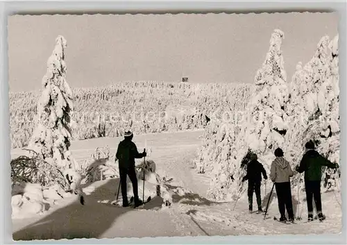 AK / Ansichtskarte Lenneplaetze Winterlandschaft Skilanglaeufer Kat. Winterberg