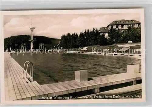 AK / Ansichtskarte Winterberg Hochsauerland Freibad Kurhaus Kat. Winterberg