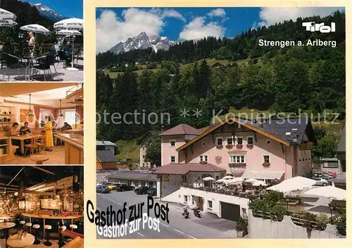 AK / Ansichtskarte Strengen Gasthof zur Post Gastraum Bar Kat. Strengen