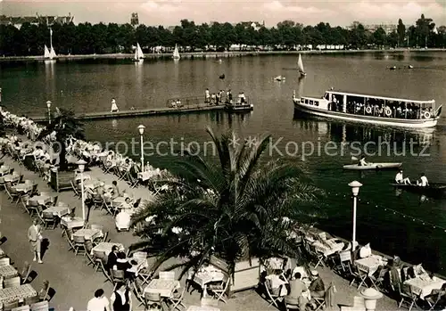 AK / Ansichtskarte Hannover Maschsee Gaststaette Ausflugsdampfer Terrasse Kat. Hannover