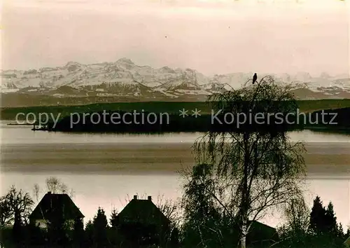 AK / Ansichtskarte ueberlingen Bodensee mit Altmann Saentis Churfirsten Kat. ueberlingen