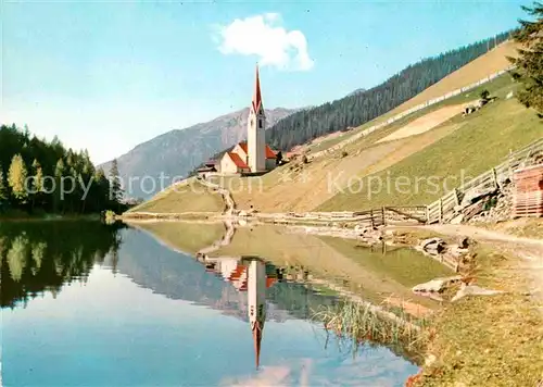 AK / Ansichtskarte Sarntal Durnholzer See Kirche Kat. Bozen Suedtirol