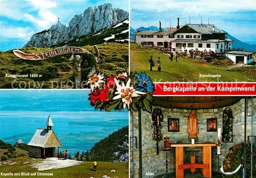 AK / Ansichtskarte Aschau Chiemgau Kampenwand Kapelle Altar Steinlingeralm Kat. Aschau i.Chiemgau