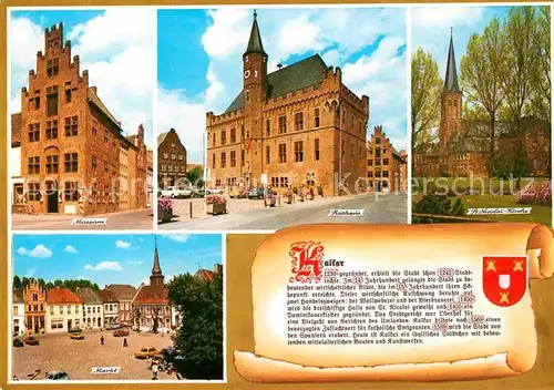 AK / Ansichtskarte Kalkar Niederrhein Museum Rathaus St Nicolai Kirche Markt Kat. Kalkar