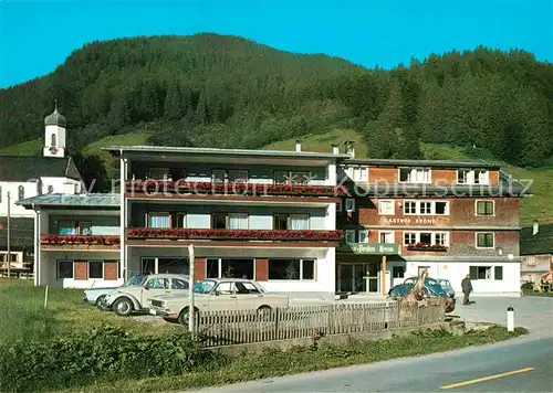 AK / Ansichtskarte Schoppernau Vorarlberg Gasthof Pension Krone Kat. Schoppernau