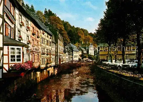 AK / Ansichtskarte Monschau Montjoie Fachwerkhaeuser an der Rur Kat. Monschau