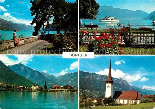 AK / Ansichtskarte Boeningen Brienzersee Kirche Anlegestelle Kat. Interlaken