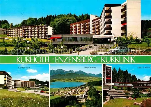 AK / Ansichtskarte Hopfensee Kurhotel Enzensberg Kurklinik Alpenpanorama