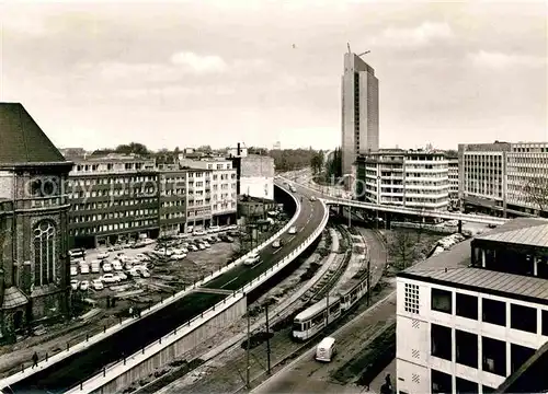 AK / Ansichtskarte Duesseldorf Hochstrasse Thyssen Haus Jan Wellem Platz Kat. Duesseldorf