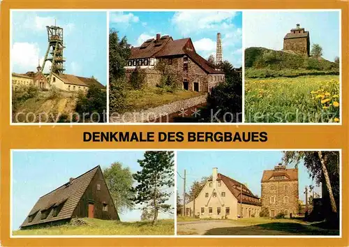 AK / Ansichtskarte Freiberg Sachsen Foerderturm der Reichen Zeche Kessel  und Treibhaus Bergschmiede Kat. Freiberg