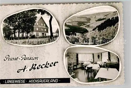 AK / Ansichtskarte Langewiese Privatpension Becker Odeborntal Kat. Winterberg