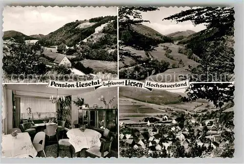 AK / Ansichtskarte Liesen Pension Liesetal Gaststube Panorama Kat. Hallenberg