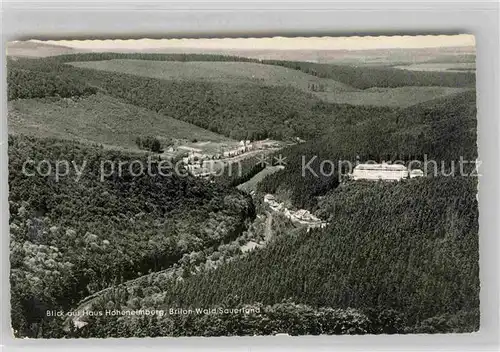 AK / Ansichtskarte Brilon Wald Haus Hoheneimberg Fliegeraufnahme Kat. Brilon