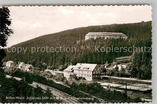 AK / Ansichtskarte Brilon Wald Johannes Stift mit Hoheneimberg Kat. Brilon