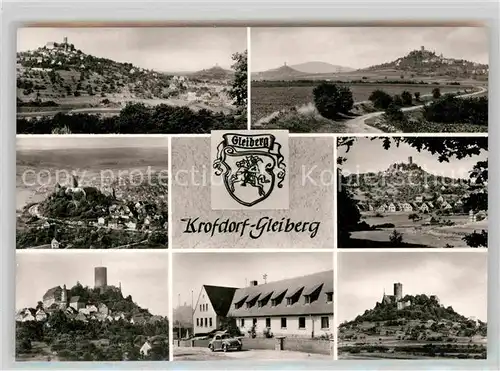 AK / Ansichtskarte Krofdorf Gleiberg Fliegeraufnahme Burg Gleiberg Teilansichten Kat. Wettenberg