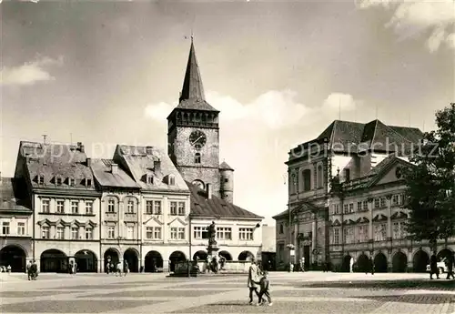 AK / Ansichtskarte Jicin Gottwaldovo namesti Platz Brunnen Kirche Kat. Jicin