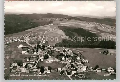 AK / Ansichtskarte Langewiese Flugaufnahme Kat. Winterberg