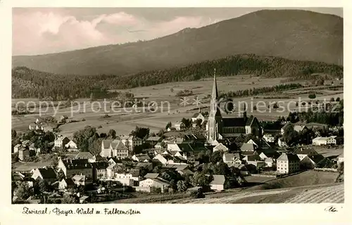 AK / Ansichtskarte Zwiesel Niederbayern Falkenstein Panorama Kat. Zwiesel