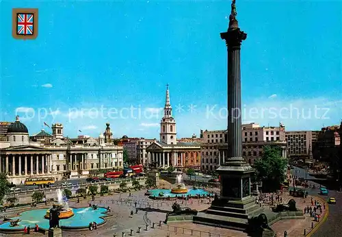 AK / Ansichtskarte London Trafalgar Square Nelson Column Kat. City of London