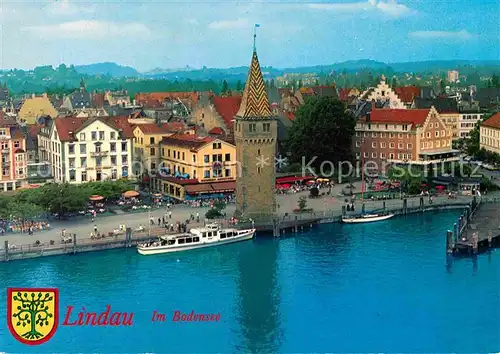 AK / Ansichtskarte Lindau Bodensee Insel Turm Schiff  Kat. Lindau (Bodensee)