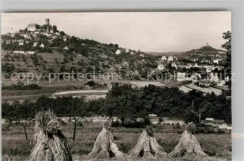 AK / Ansichtskarte Gleiberg Panorama Blick ueber die Felder zur Burg