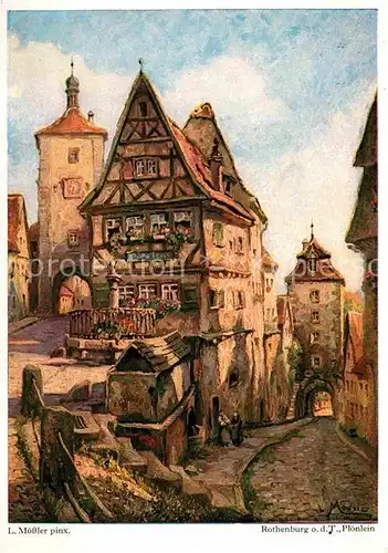 AK / Ansichtskarte Rothenburg Tauber Ploenlein Kat. Rothenburg ob der Tauber