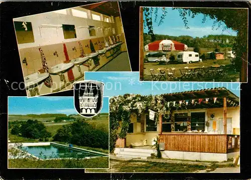 AK / Ansichtskarte Heimertshausen Camping Heimertshausen Waschraum Schwimmbad  Kat. Kirtorf