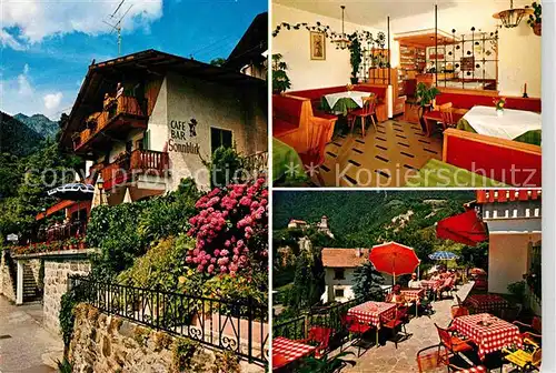 AK / Ansichtskarte Dorf Tirol Hotel Garni Sonnblick Gaststube Terrasse Kat. Tirolo