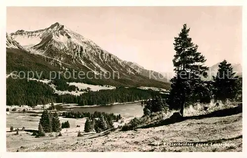 AK / Ansichtskarte Lenzerheide GR Heidesee mit Lenzerhorn