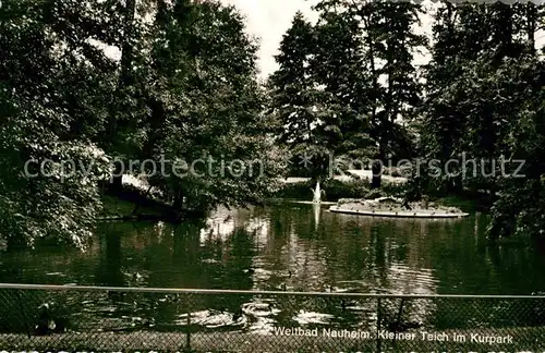 AK / Ansichtskarte Bad Nauheim Kleiner Teich im Kurpark Kat. Bad Nauheim