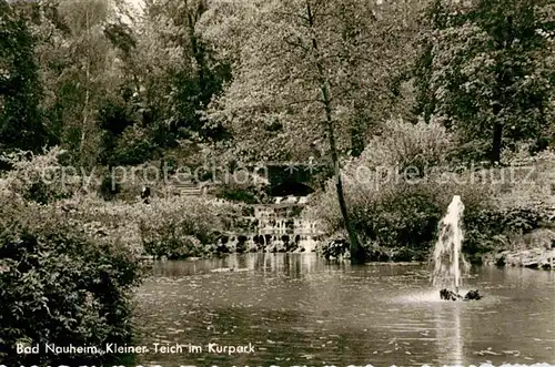 AK / Ansichtskarte Bad Nauheim Kleiner Teich im Kurpark Kat. Bad Nauheim