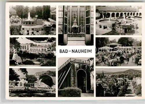 AK / Ansichtskarte Bad Nauheim Sprudel Brunnen Kurpark Konzertpavillon Gradierwerk Kat. Bad Nauheim