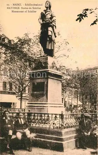 AK / Ansichtskarte Mainz Rhein Schillerdenkmal