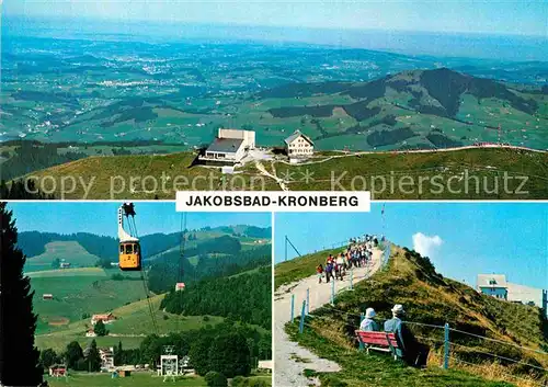 AK / Ansichtskarte Gonten Luftseilbahn Jakobsbad Kronberg Berggasthof Bergwandern Kat. Gonten