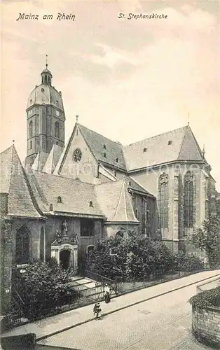 AK / Ansichtskarte Mainz Rhein St Stephanskirche