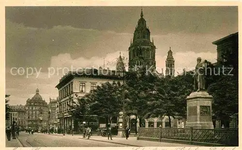 AK / Ansichtskarte Mainz Rhein Gutenberg Denkmal Dom Kupfertiefdruck