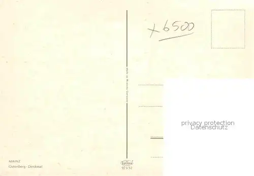 AK / Ansichtskarte Mainz Rhein Gutenberg Denkmal