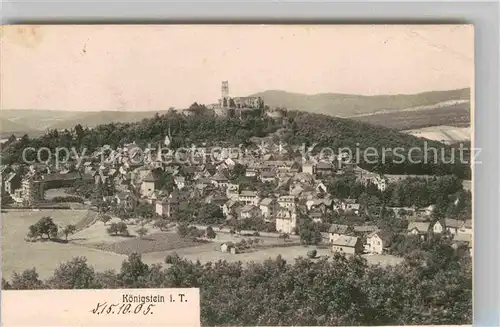 AK / Ansichtskarte Koenigstein Taunus Panorama Blick zur Burgruine Kat. Koenigstein im Taunus