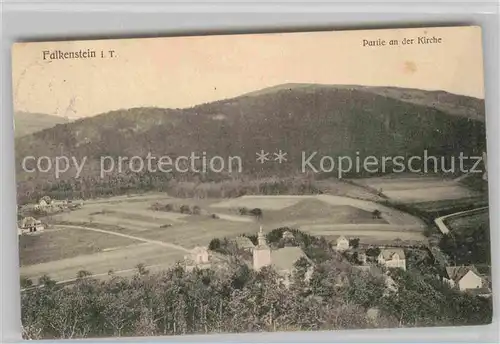 AK / Ansichtskarte Falkenstein Taunus Partie an der Kirche Landschaftspanorama Kat. Koenigstein im Taunus