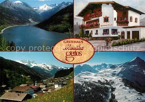 AK / Ansichtskarte Gerlos Gaestehaus Monika Panorama Zillertaler Alpen Bergsee Kat. Gerlos