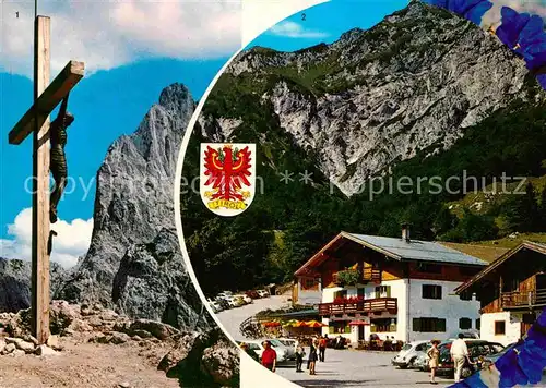 AK / Ansichtskarte Ruhpolding Stripsenjochkreuz mit Predigtstuhl Unterkunftshaus Griesneralm Kreuz Kat. Ruhpolding