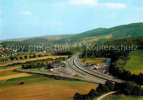 AK / Ansichtskarte Bad Eilsen Bundesautobahn Raststaette Fliegeraufnahme Kat. Bad Eilsen