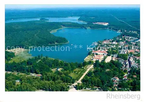 AK / Ansichtskarte Rheinsberg Schloss Grienericksee Ruppiner Seengebiet Fliegeraufnahme Kat. Rheinsberg