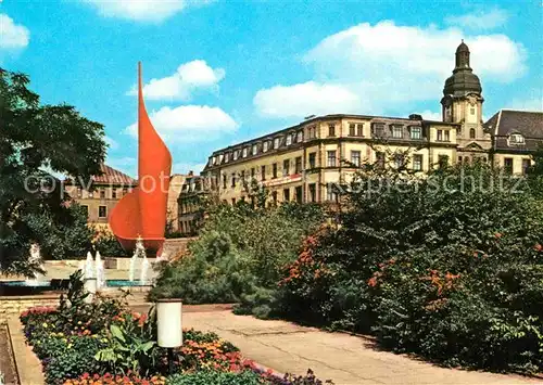 AK / Ansichtskarte Halle Saale Fahnenmonument Flamme der Revolution Kat. Halle