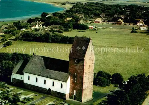 AK / Ansichtskarte Keitum Sylt Kirche Luftkurort Fliegeraufnahme Kat. Sylt Ost