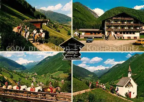 AK / Ansichtskarte St Jakob Ahrntal Hotel Kapellenhof Reitsport Kirche Alpenpanorama Kat. Italien