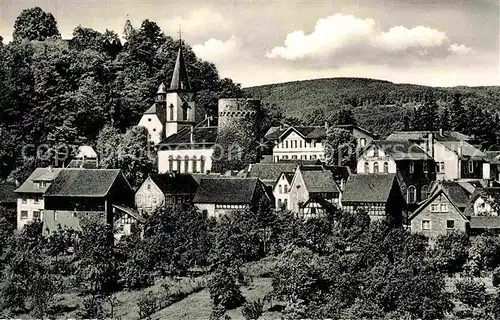 AK / Ansichtskarte Lindenfels Odenwald Teilansicht mit Kirche Kat. Lindenfels