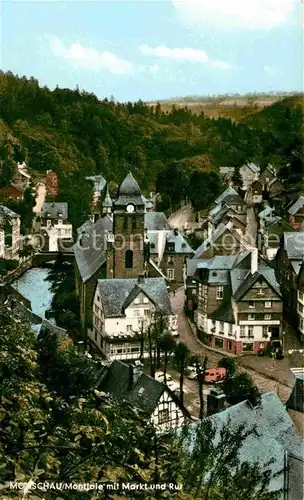 AK / Ansichtskarte Monschau Montjoie mit Markt und Rur Kat. Monschau