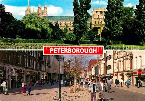 AK / Ansichtskarte Peterborough Cathedral from Bishopsgate Gardens Long Causeway Kat. Peterborough